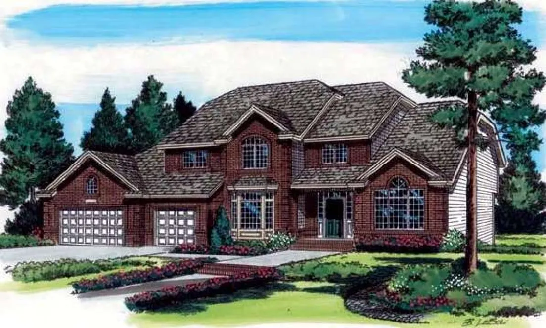 Full Rendering for House Plan #185542