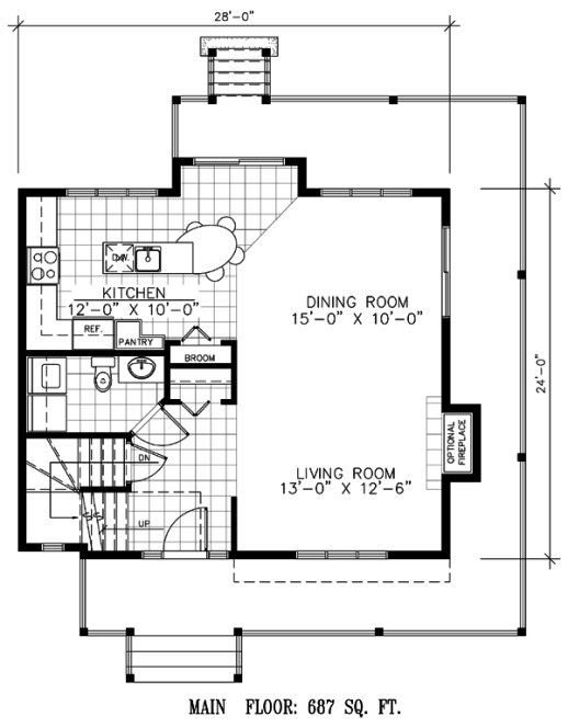 Main Floor Plan for House Plan #425931