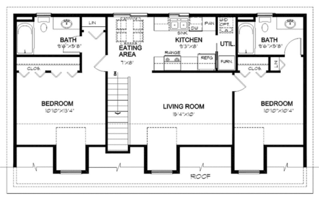 Second Floor Plan for House Plan #185591