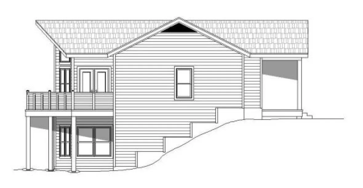 Left Elevation for House Plan #696712