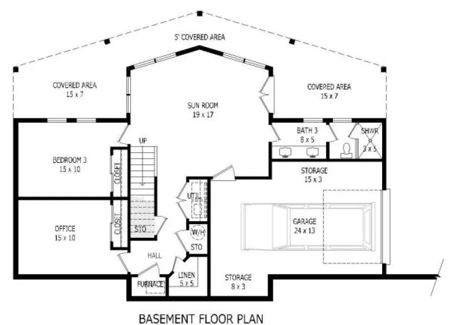 Basement Plan for House Plan #696712