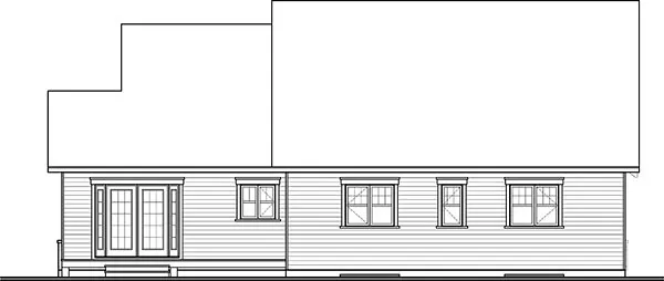 Rear Elevation for House Plan #143871