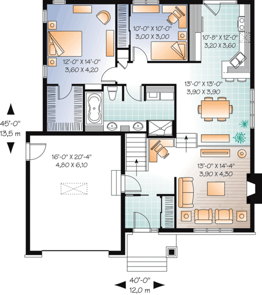 Main Floor Plan for House Plan #149721