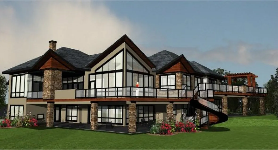 Rear Elevation for House Plan #559157