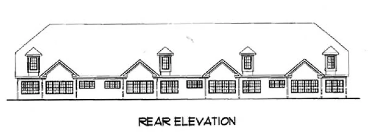 Rear Elevation for House Plan #406359
