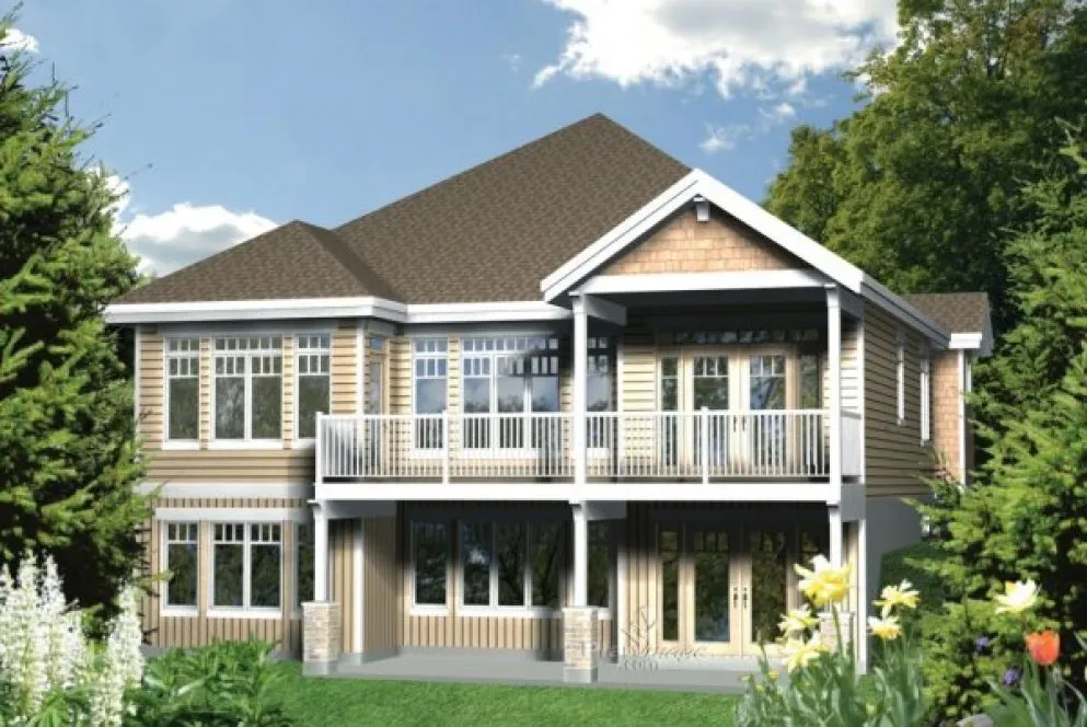 Rear Elevation for House Plan #179261