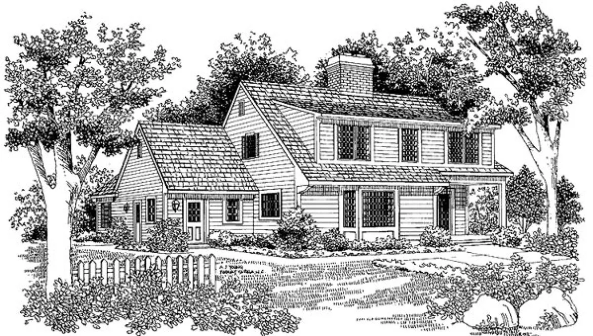 Rear Elevation for House Plan #525802