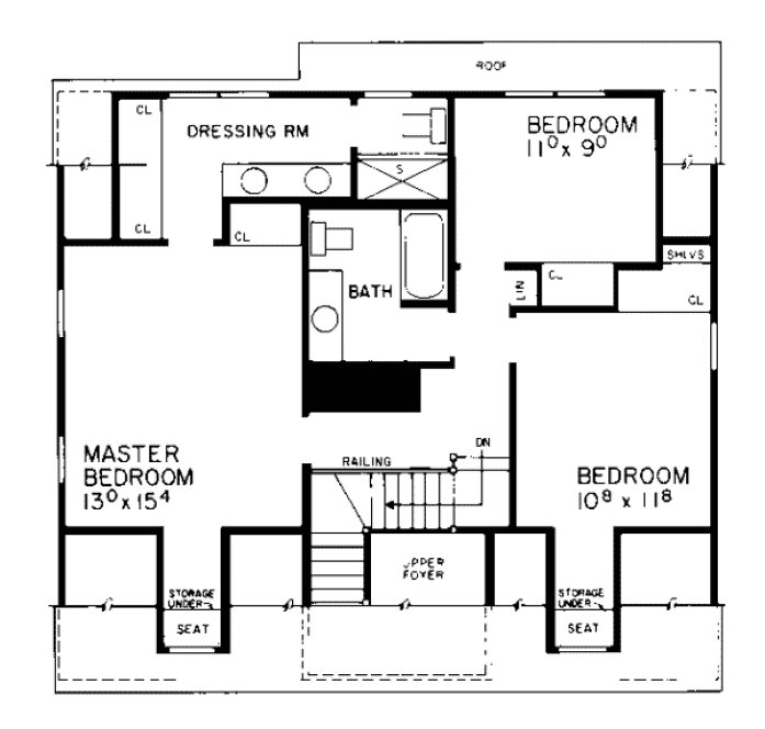 Second Floor Plan for House Plan #525802