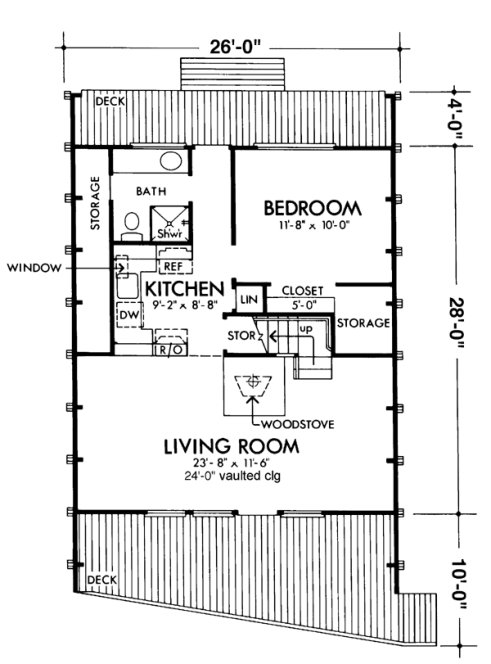 Main Floor Plan for House Plan #290809