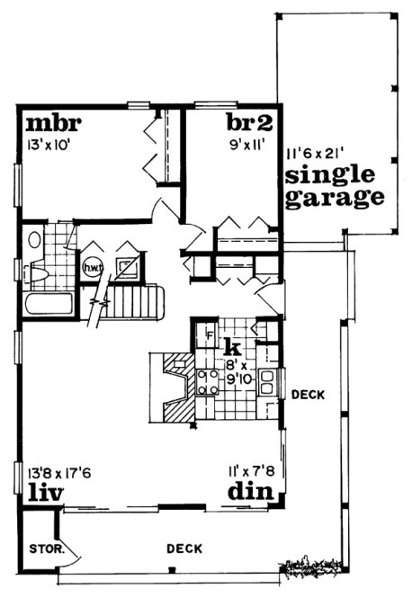 Main Floor Plan for House Plan #518071