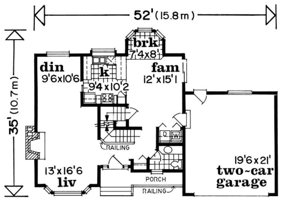 Main Floor Plan for House Plan #510261