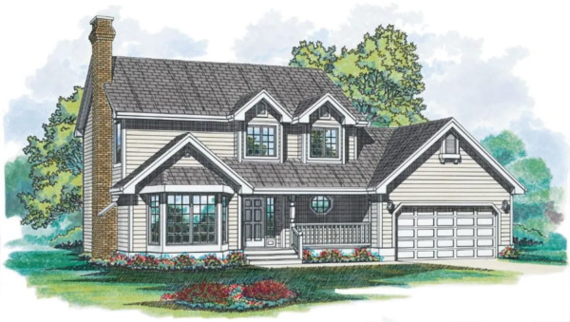 Full Rendering for House Plan #510261