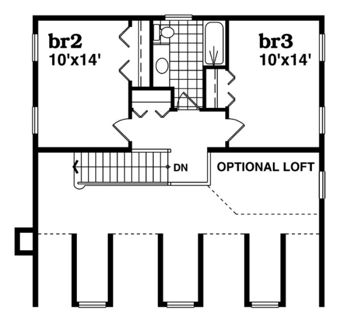 Second Floor Plan for House Plan #514361