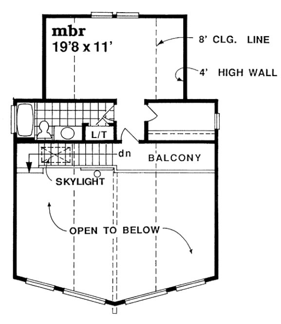 Second Floor Plan for House Plan #513451
