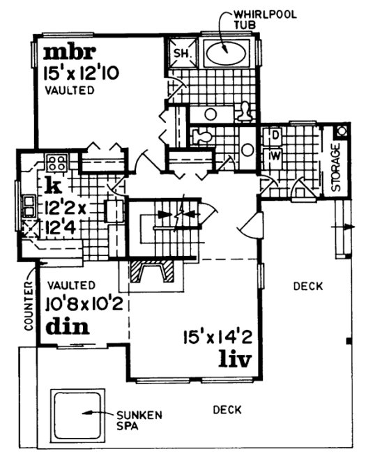 Main Floor Plan for House Plan #513871