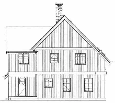 Rear Elevation for House Plan #515971
