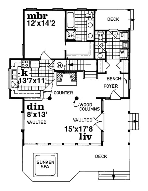 Main Floor Plan for House Plan #515971
