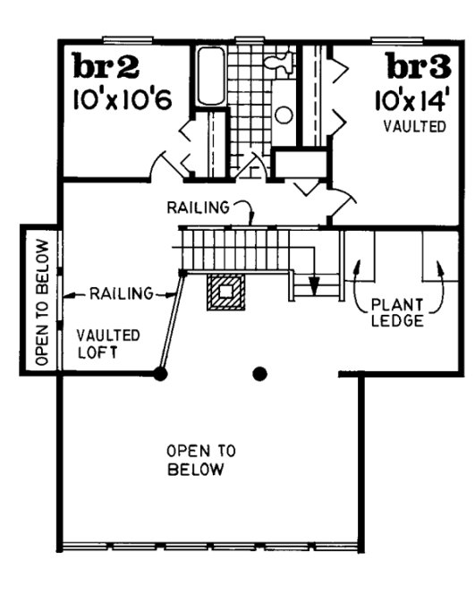 Second Floor Plan for House Plan #515971