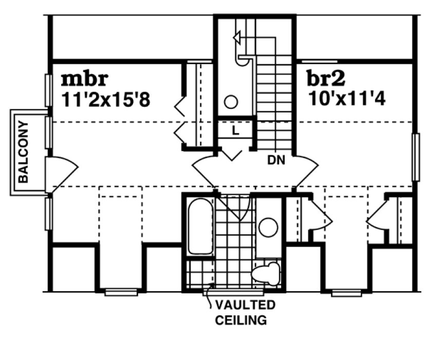 Second Floor Plan for House Plan #515631