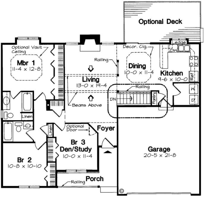 Main Floor Plan for House Plan #186162
