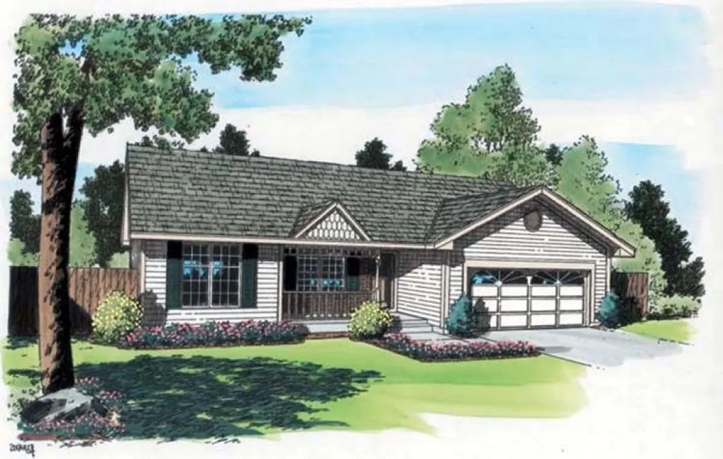 Full Rendering for House Plan #186162