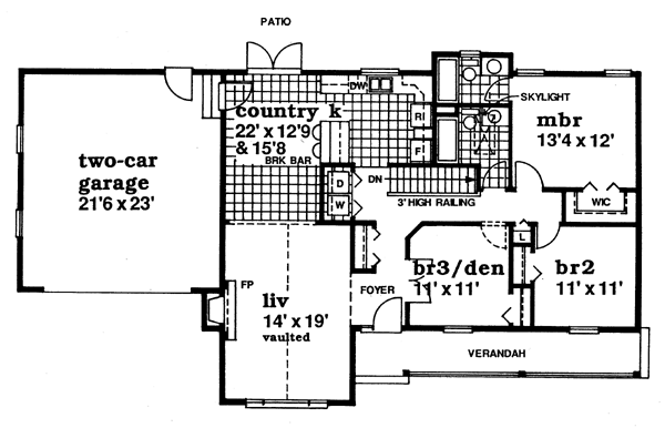 Main Floor Plan for House Plan #518241
