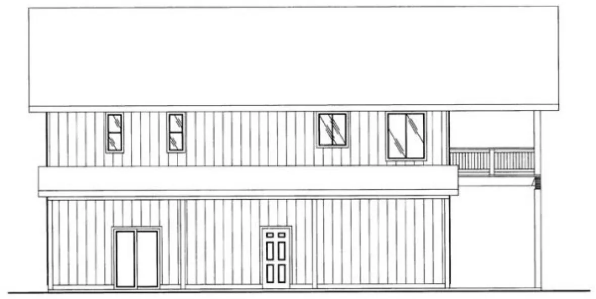Left Elevation for House Plan #451243
