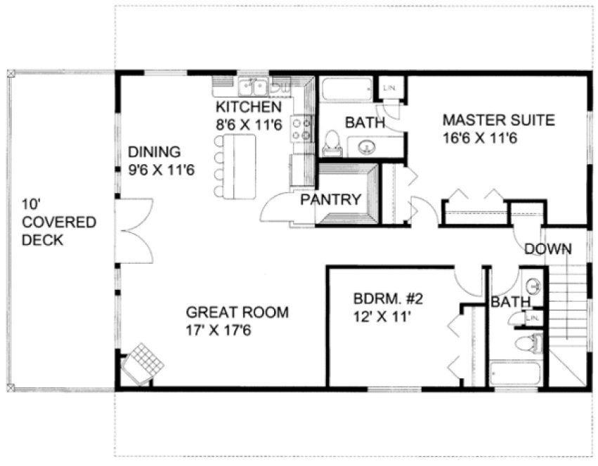 Second Floor Plan for House Plan #451243