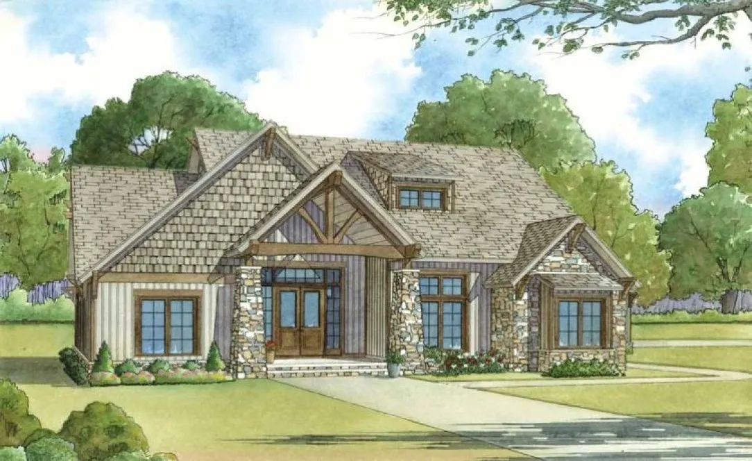 Full Rendering for House Plan #313152