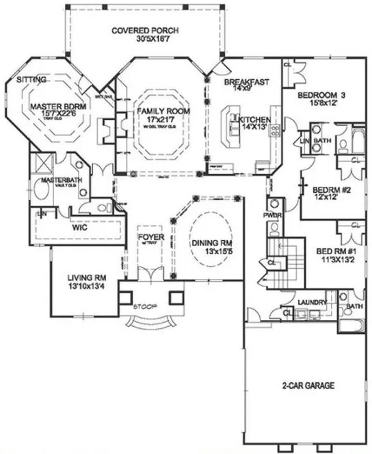 Main Floor Plan for House Plan #395103