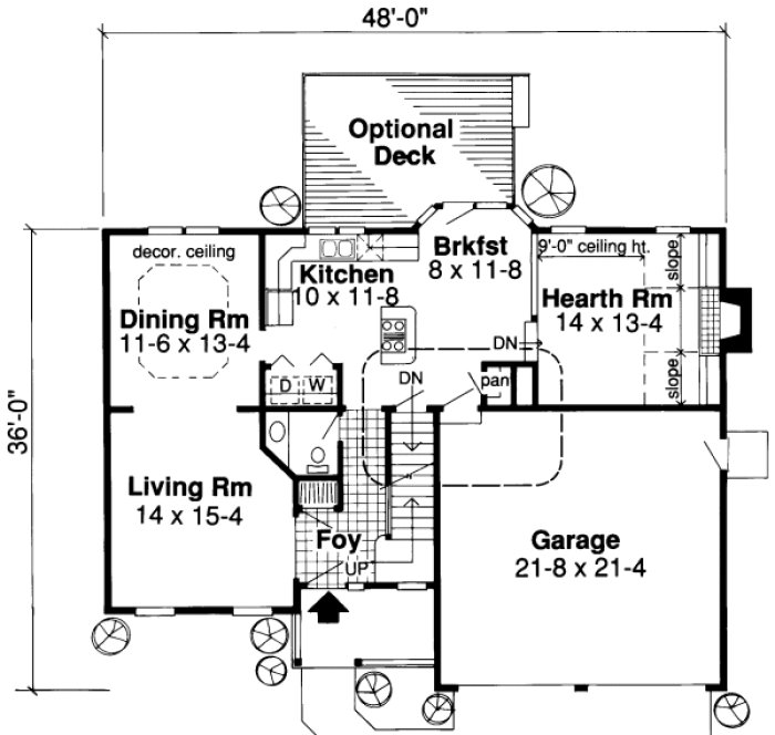 Main Floor Plan for House Plan #189710