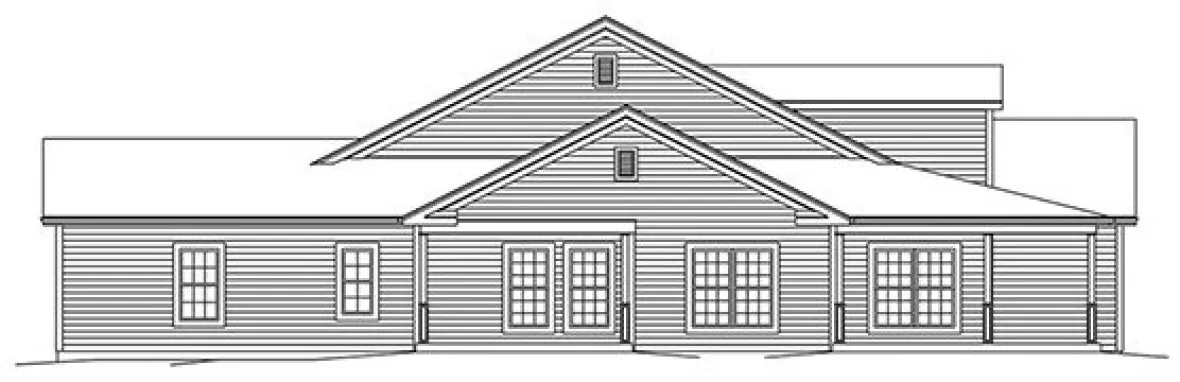 Left Elevation for House Plan #635302