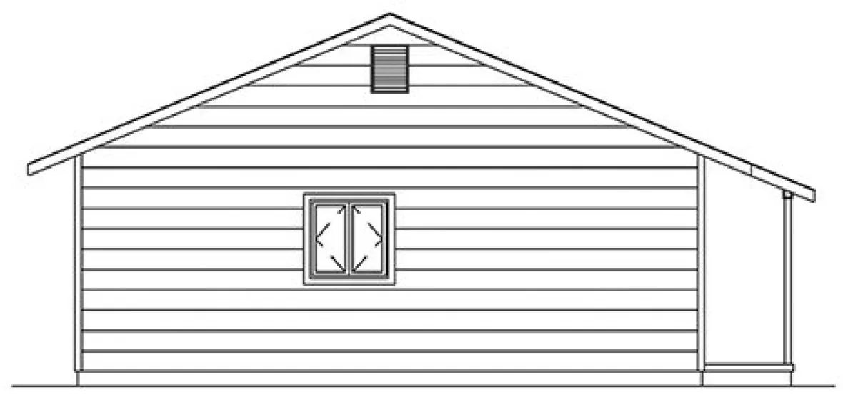 Left Elevation for House Plan #638821