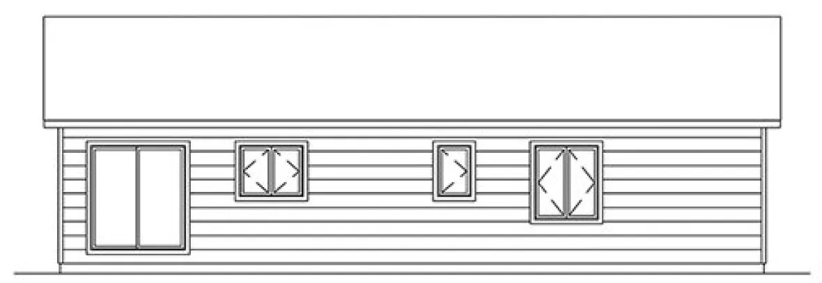 Rear Elevation for House Plan #638821