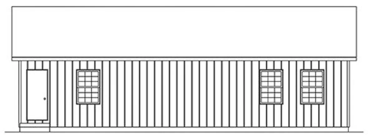 Rear Elevation for House Plan #630611