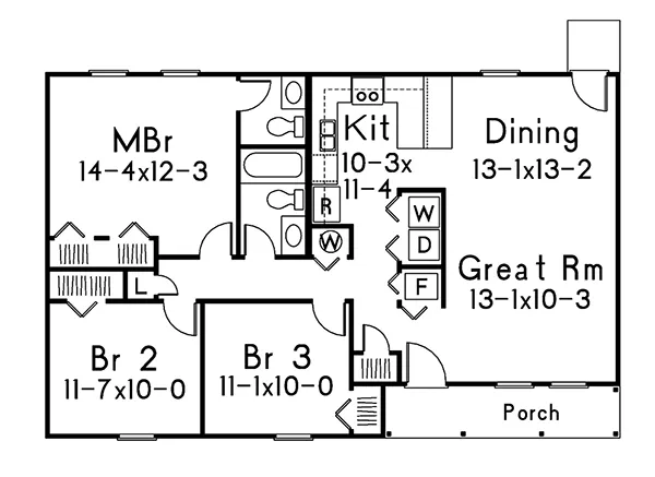 Main Floor Plan for House Plan #630611