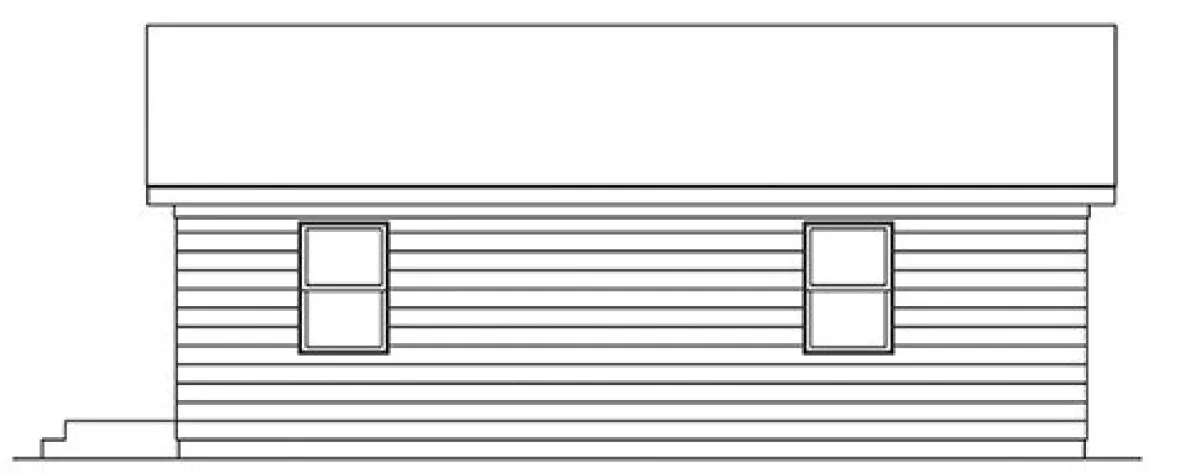 Rear Elevation for House Plan #630080