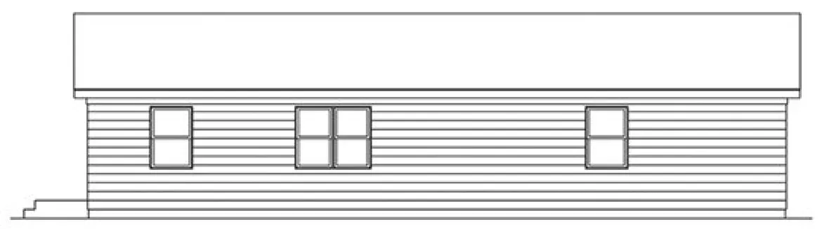 Rear Elevation for House Plan #630031