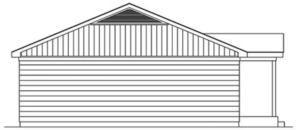 Left Elevation for House Plan #635431