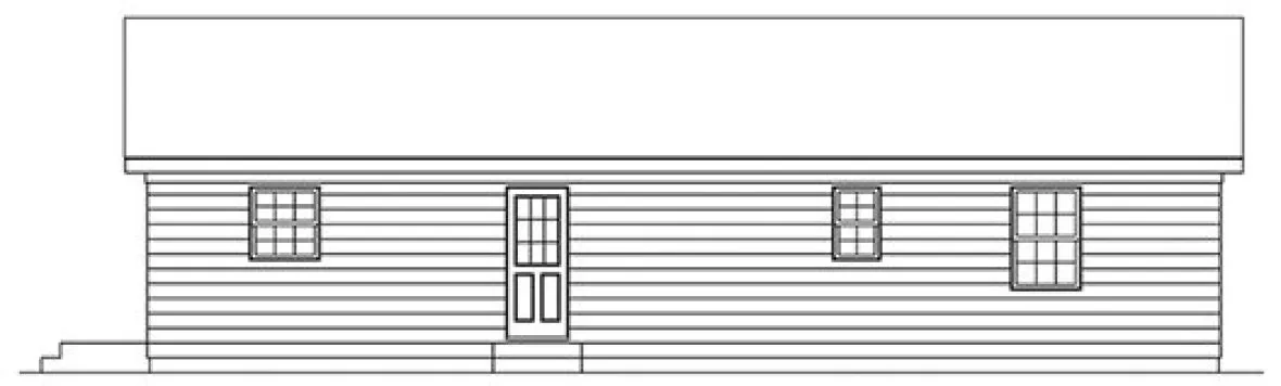 Rear Elevation for House Plan #635431