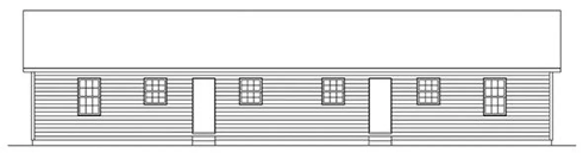 Rear Elevation for House Plan #636351