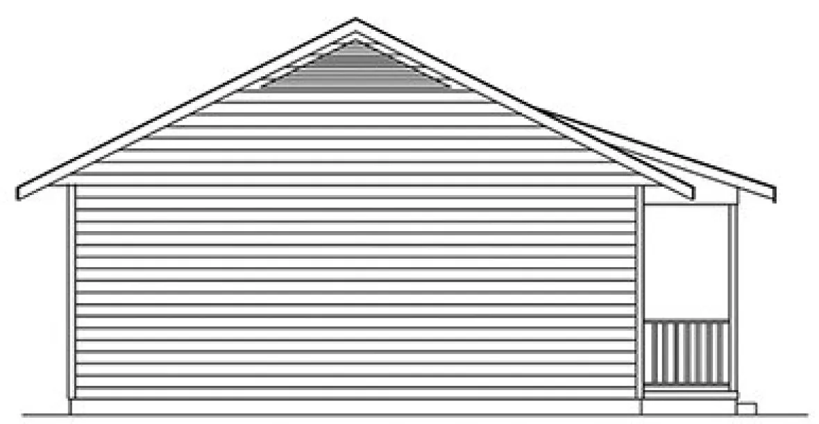 Left Elevation for House Plan #637351