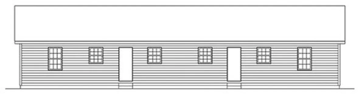 Rear Elevation for House Plan #637351