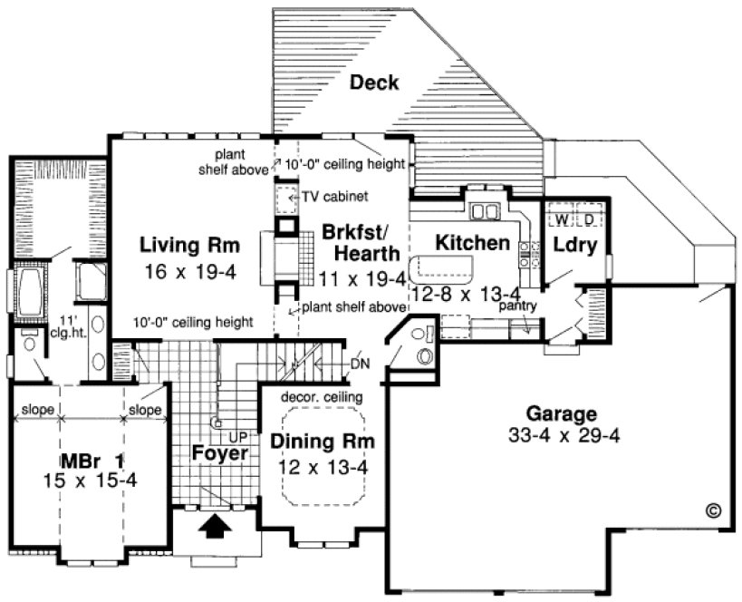 Main Floor Plan for House Plan #189912