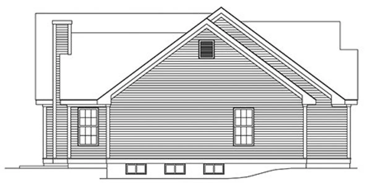 Left Elevation for House Plan #638071