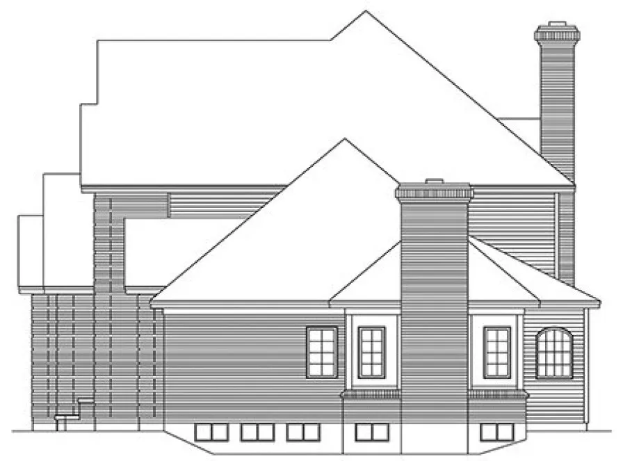 Right Elevation for House Plan #632223