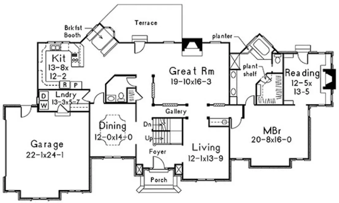 Main Floor Plan for House Plan #632223