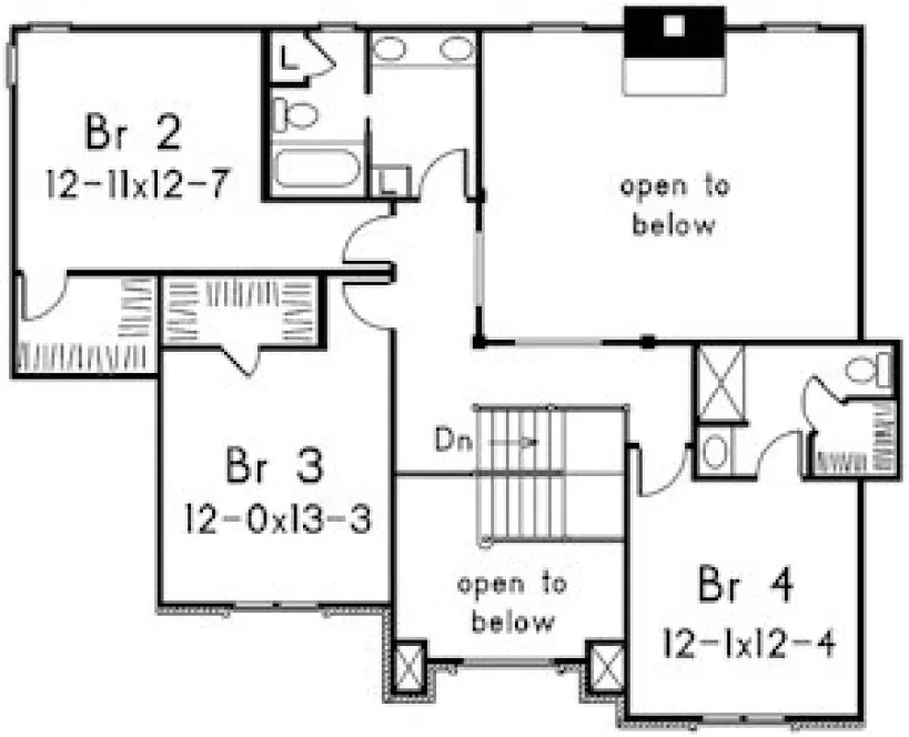 Second Floor Plan for House Plan #632223