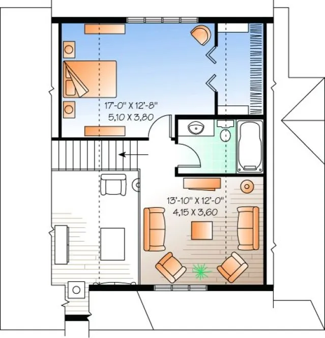 Second Floor Plan for House Plan #148601