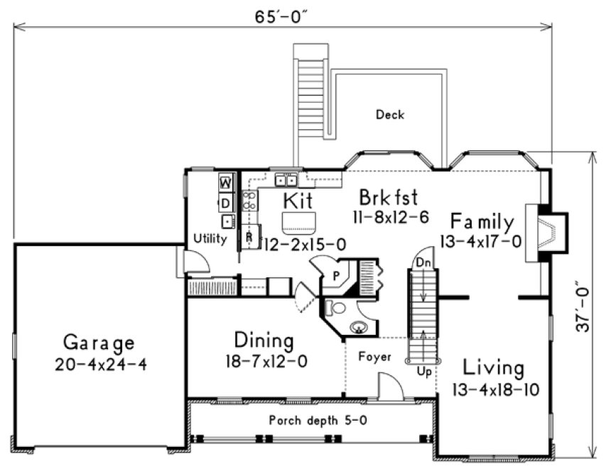 Main Floor Plan for House Plan #631252